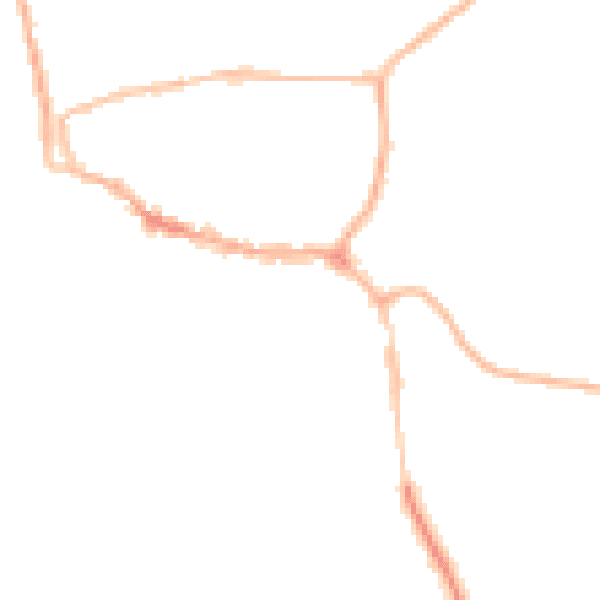 Night-time road noise heatmap for LE15 6AE