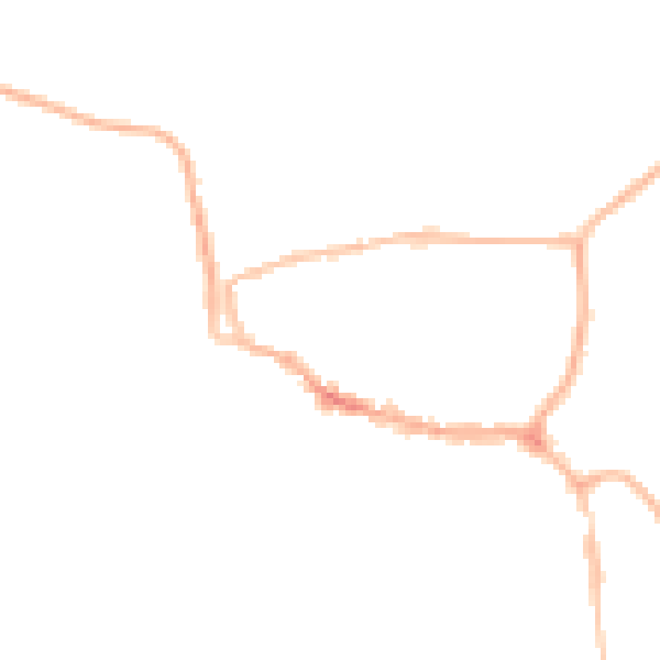 Night-time road noise heatmap for LE15 6AG