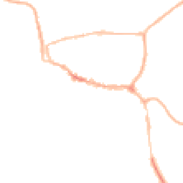 Night-time road noise heatmap for LE15 6AQ