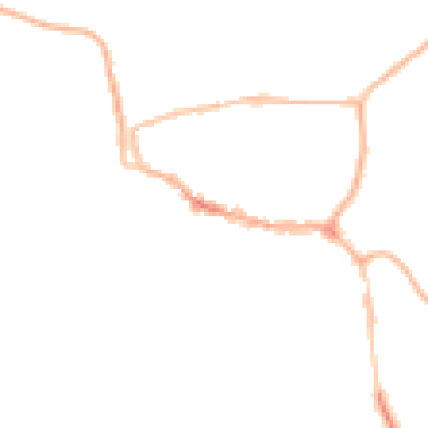 Night-time road noise heatmap for LE15 6AS