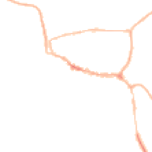 Night-time road noise heatmap for LE15 6AU