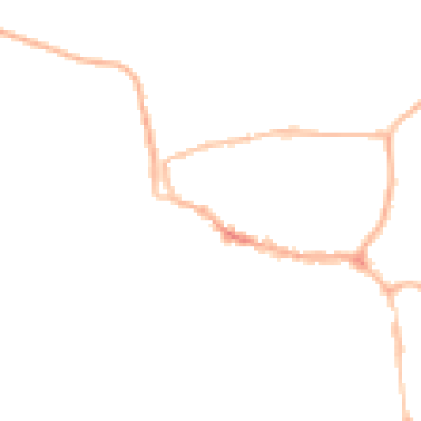 Night-time road noise heatmap for LE15 6AX