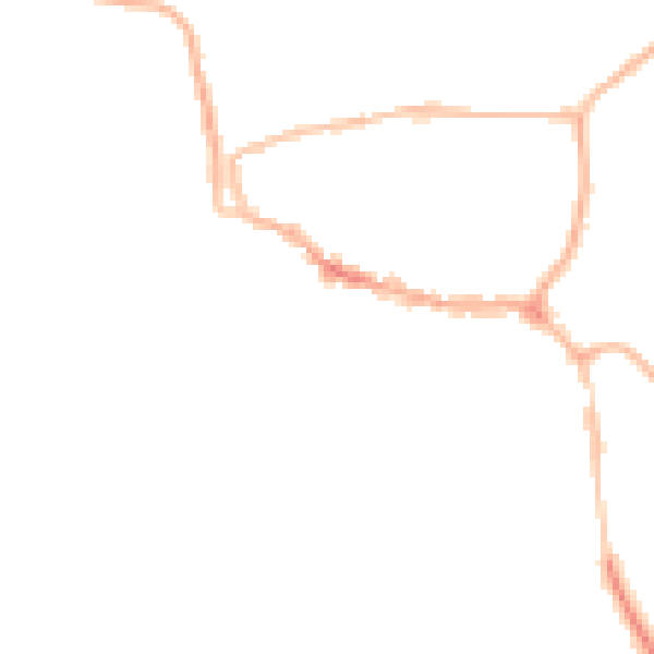 Night-time road noise heatmap for LE15 6BA