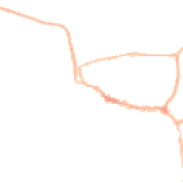 Night-time road noise heatmap for LE15 6BD