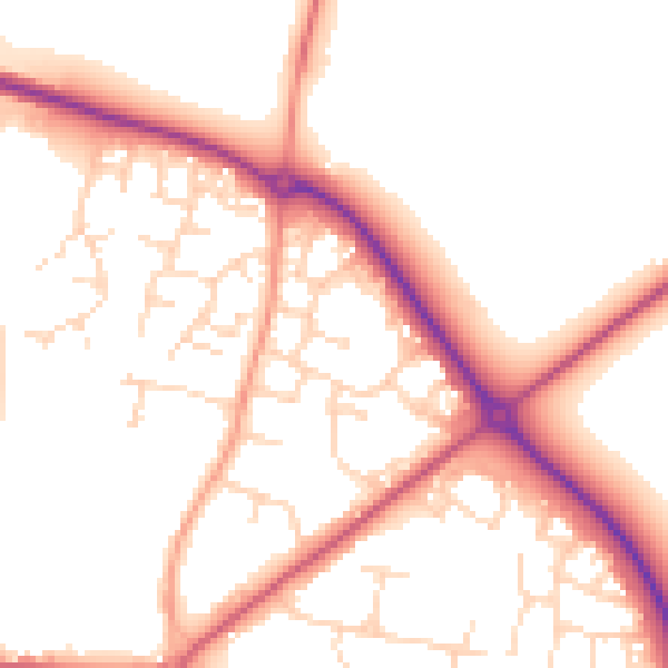 Daytime road noise heatmap for LE15 6BJ