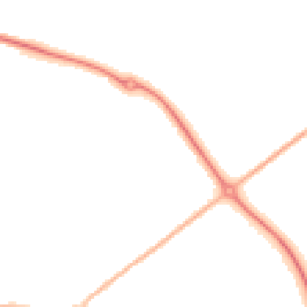 Night-time road noise heatmap for LE15 6BJ