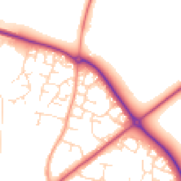 Daytime road noise heatmap for LE15 6BN
