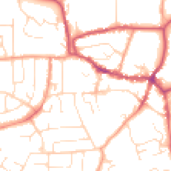 Daytime road noise heatmap for LE15 6BP