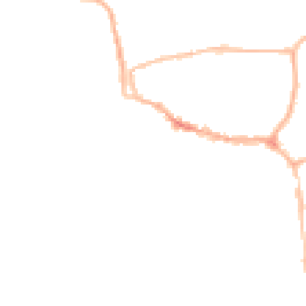 Night-time road noise heatmap for LE15 6BP