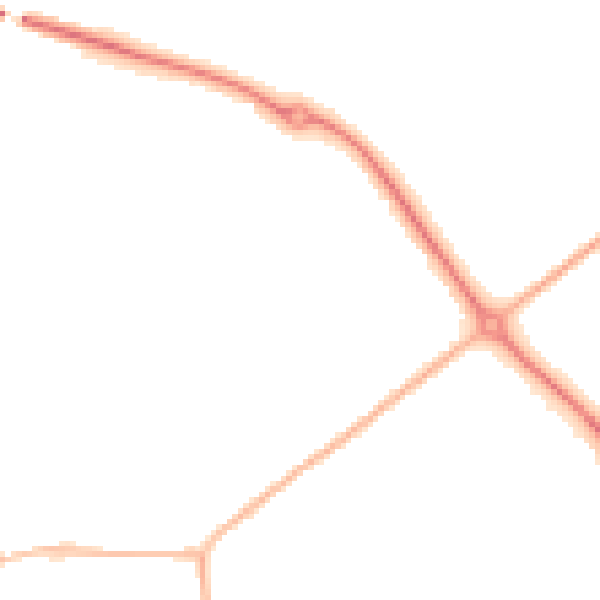 Night-time road noise heatmap for LE15 6BS