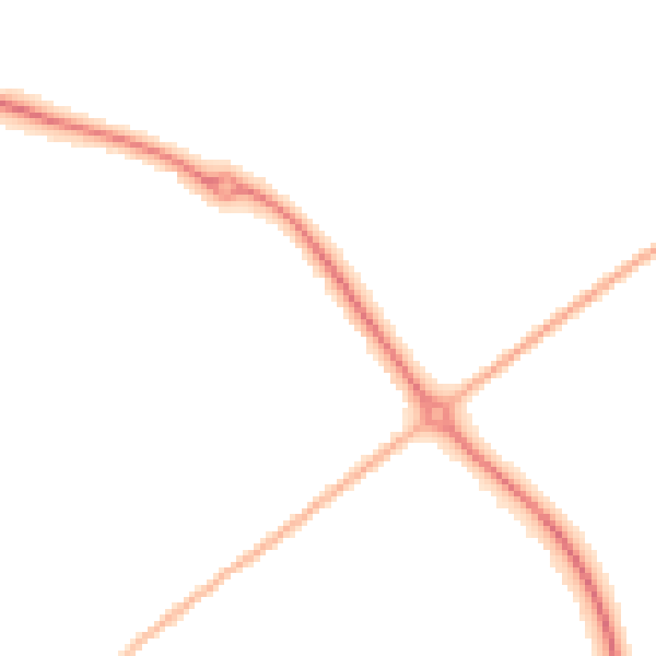 Night-time road noise heatmap for LE15 6BT