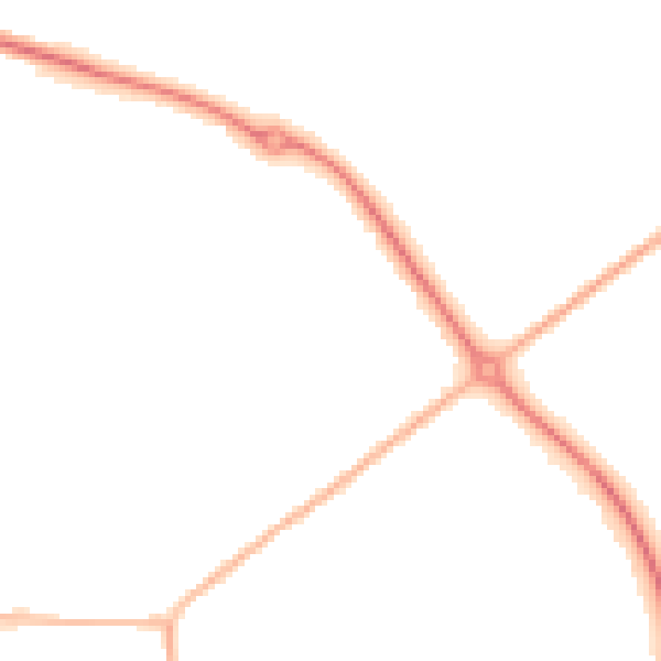 Night-time road noise heatmap for LE15 6BU