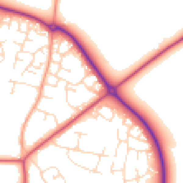 Daytime road noise heatmap for LE15 6BX