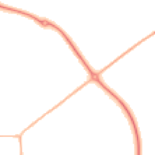 Night-time road noise heatmap for LE15 6BX