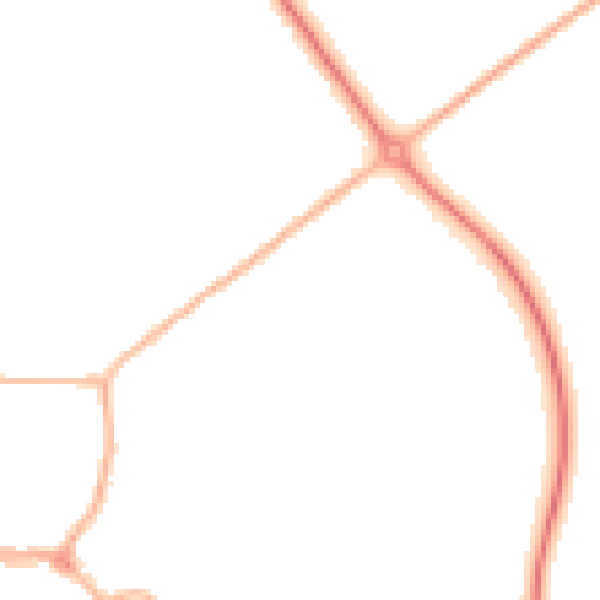 Night-time road noise heatmap for LE15 6DG