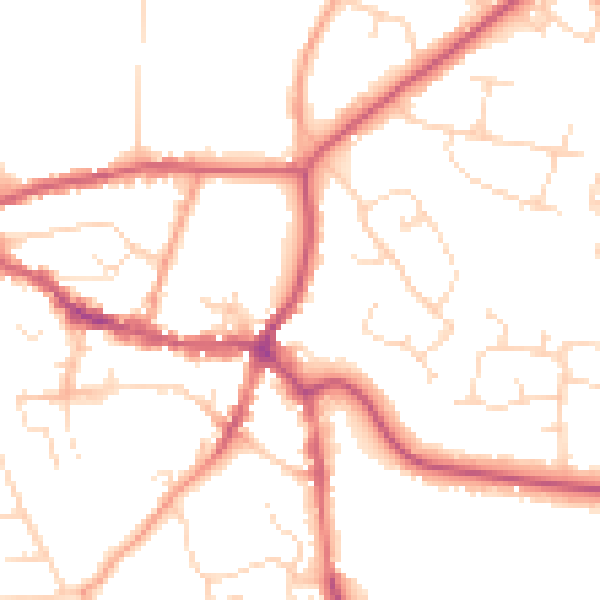 Daytime road noise heatmap for LE15 6DH
