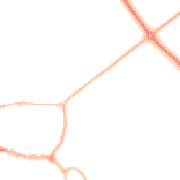 Night-time road noise heatmap for LE15 6DJ