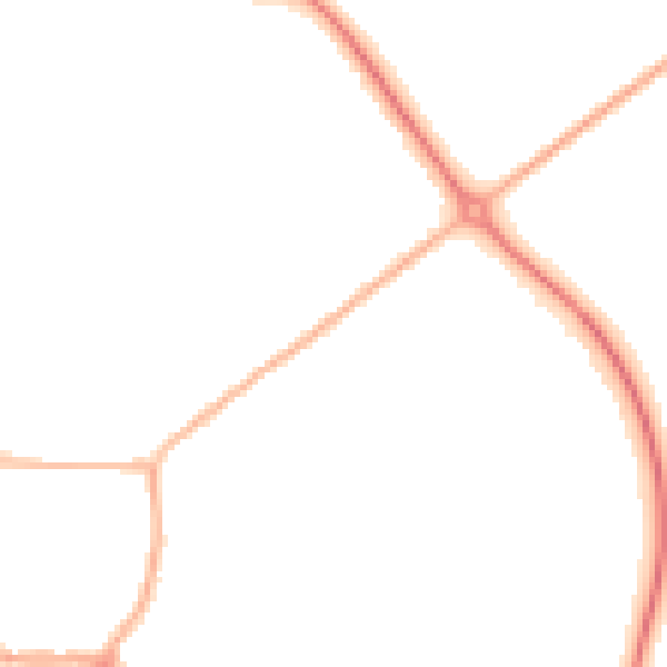 Night-time road noise heatmap for LE15 6DL