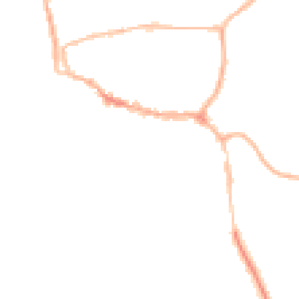 Night-time road noise heatmap for LE15 6DP