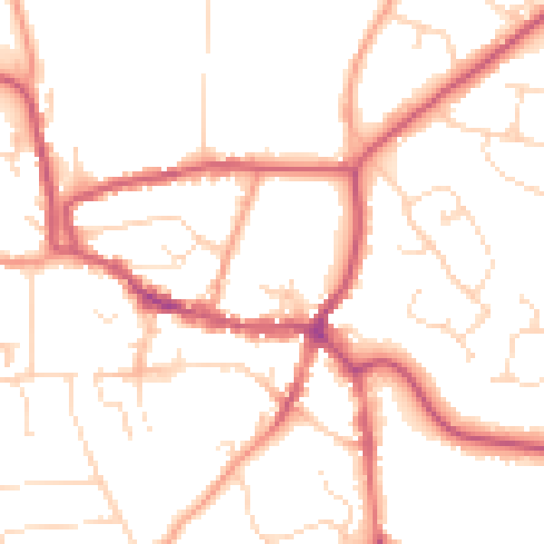 Daytime road noise heatmap for LE15 6DR