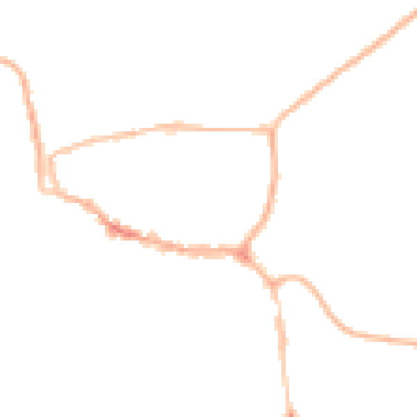 Night-time road noise heatmap for LE15 6DR