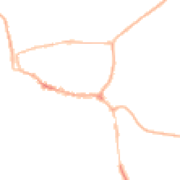 Night-time road noise heatmap for LE15 6DY