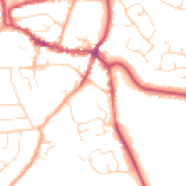 Daytime road noise heatmap for LE15 6HD