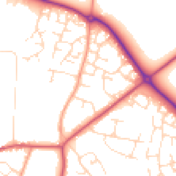 Daytime road noise heatmap for LE15 6QP