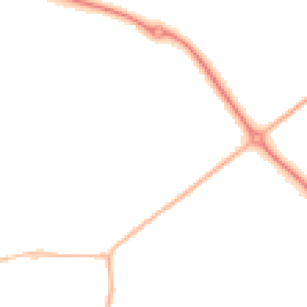 Night-time road noise heatmap for LE15 6QP