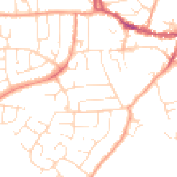 Daytime road noise heatmap for LE15 6RX