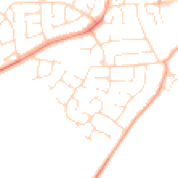 Daytime road noise heatmap for LE15 6ST