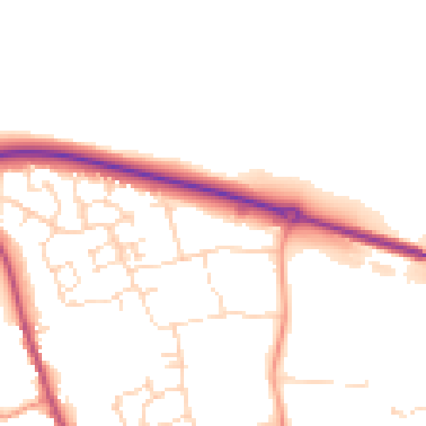 Daytime road noise heatmap for LE15 7FS