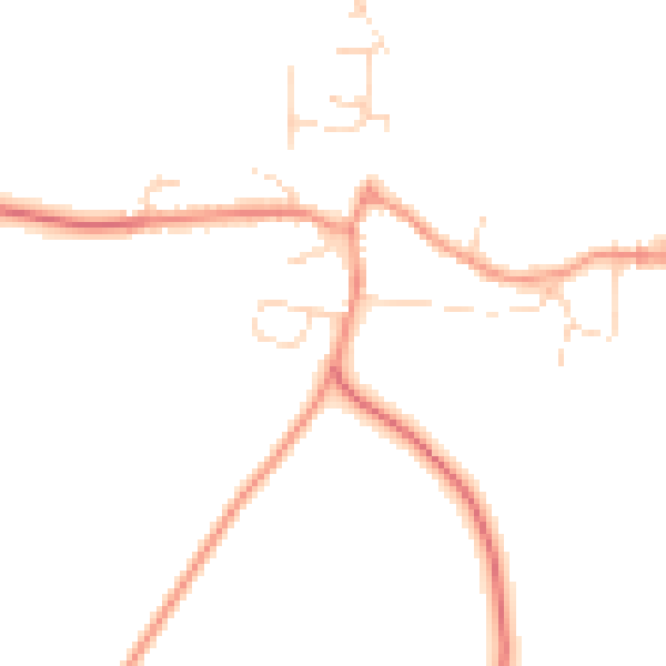 Daytime road noise heatmap for LE15 7HA
