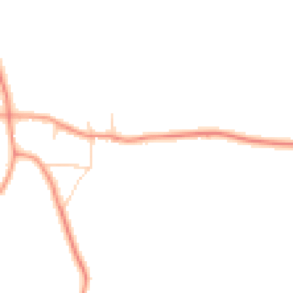 Daytime road noise heatmap for LE15 7LJ