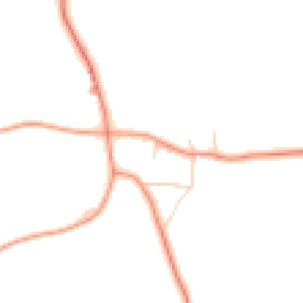 Daytime road noise heatmap for LE15 7LP