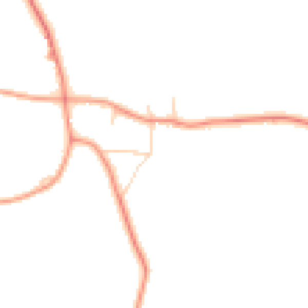Daytime road noise heatmap for LE15 7LS