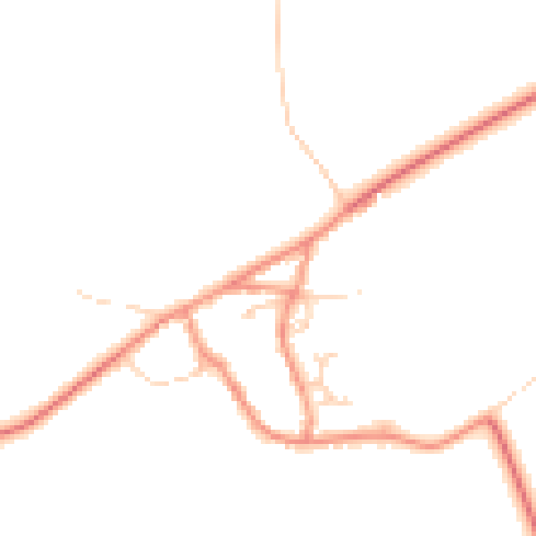 Daytime road noise heatmap for LE15 7PP