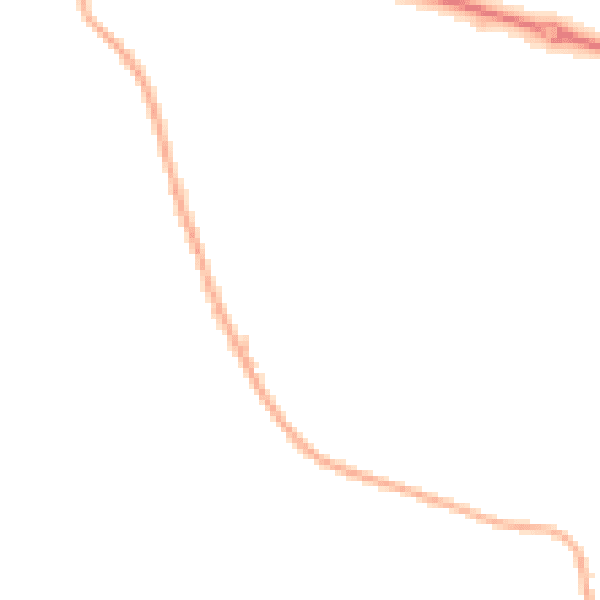 Night-time road noise heatmap for LE15 7SW