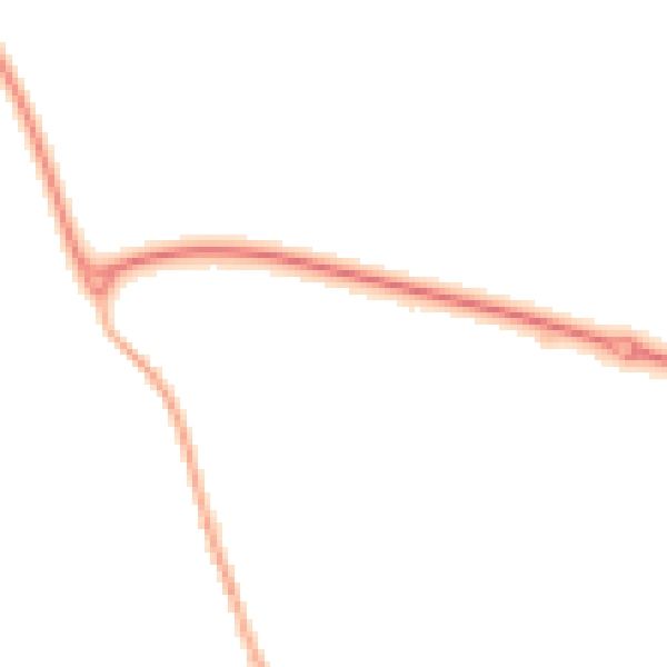 Night-time road noise heatmap for LE15 7TE
