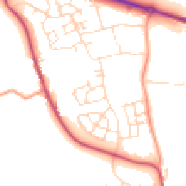 Daytime road noise heatmap for LE15 7TG