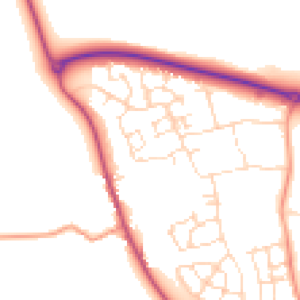 Daytime road noise heatmap for LE15 7UL