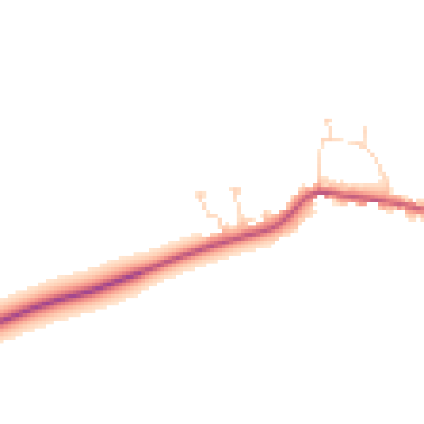 Daytime road noise heatmap for LE15 7WB
