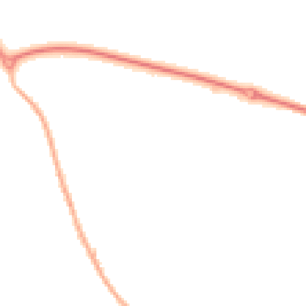 Night-time road noise heatmap for LE15 7WN