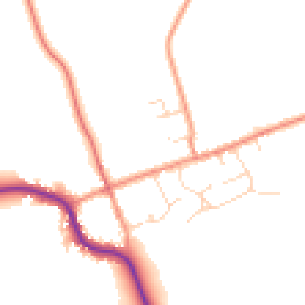 Daytime road noise heatmap for LE15 8BX