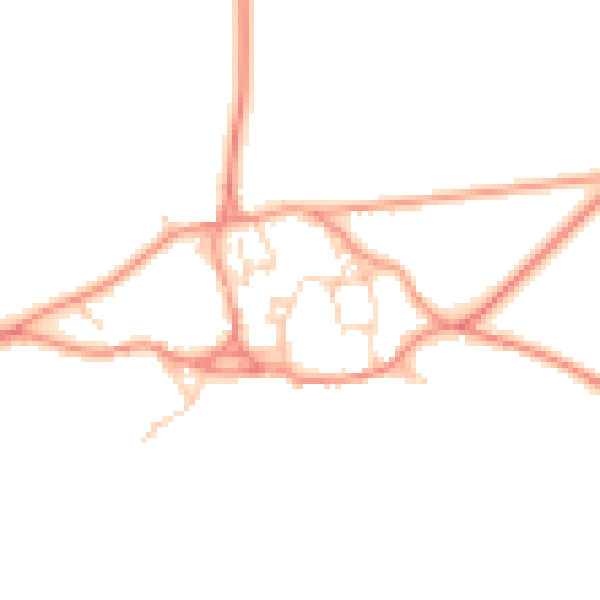Daytime road noise heatmap for LE15 8EB