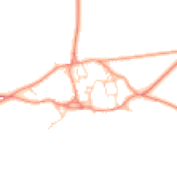 Daytime road noise heatmap for LE15 8ES