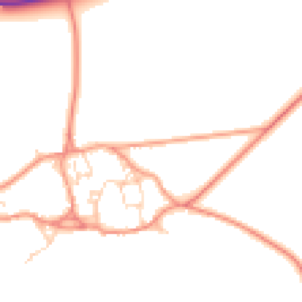 Daytime road noise heatmap for LE15 8FF