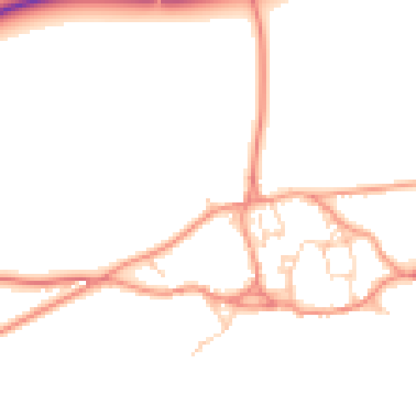 Daytime road noise heatmap for LE15 8FG
