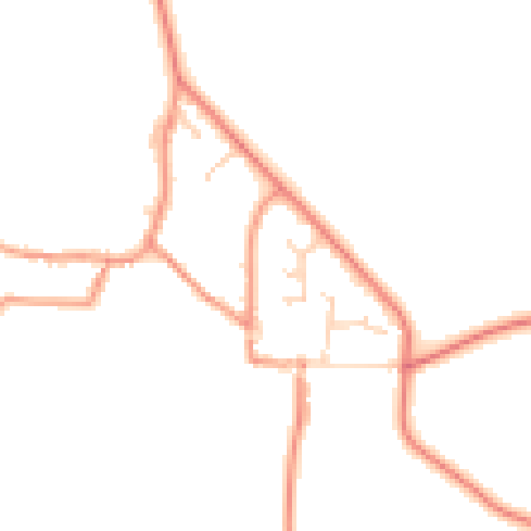 Daytime road noise heatmap for LE15 8JN