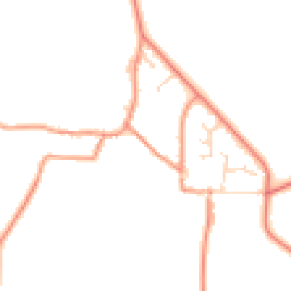 Daytime road noise heatmap for LE15 8JR